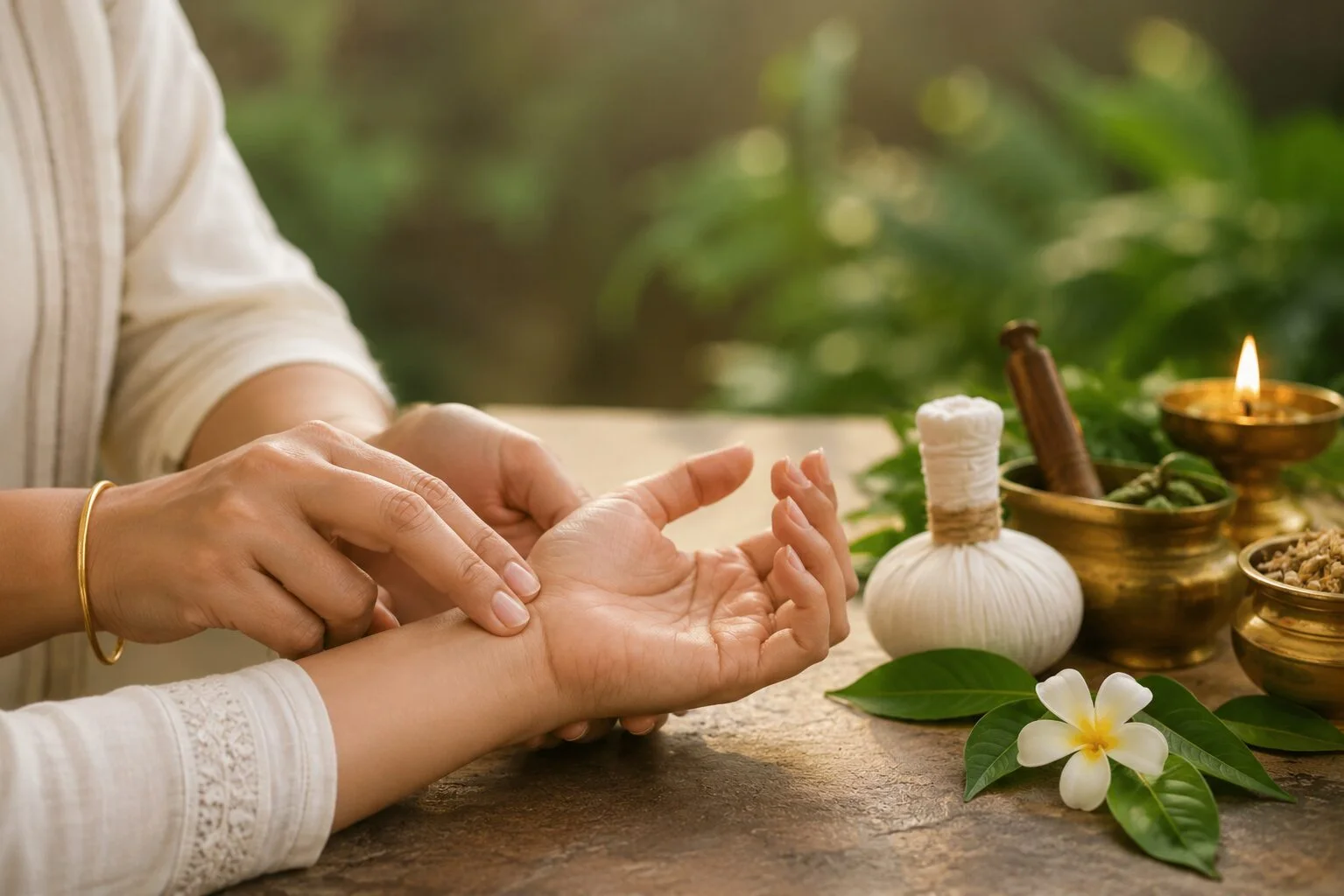 Herbal ingredients used in holistic Ayurvedic care